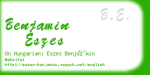 benjamin eszes business card